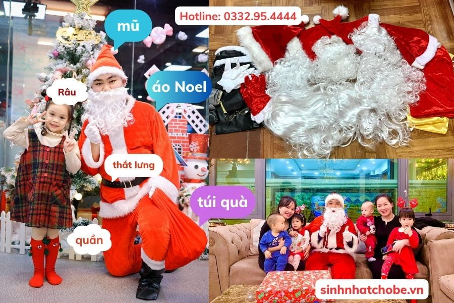 Chi tiết các phụ kiện khi thuê đồ ông già Noel