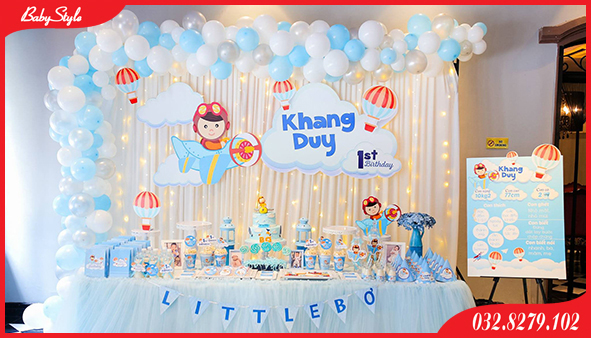Gói trang trí sinh nhật tại nhà cho bé Khang Duy