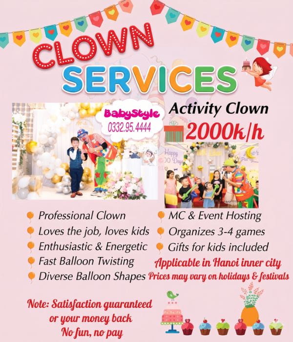 Activity Clown Pricing
