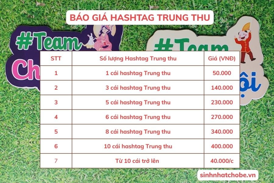 Giá hashtag Trung thu