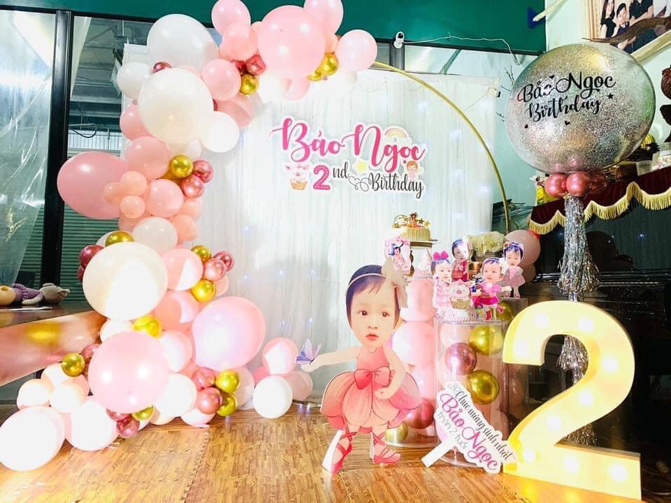 Trang trí sinh nhật bé gái Bảo Ngọc 2 tuổi