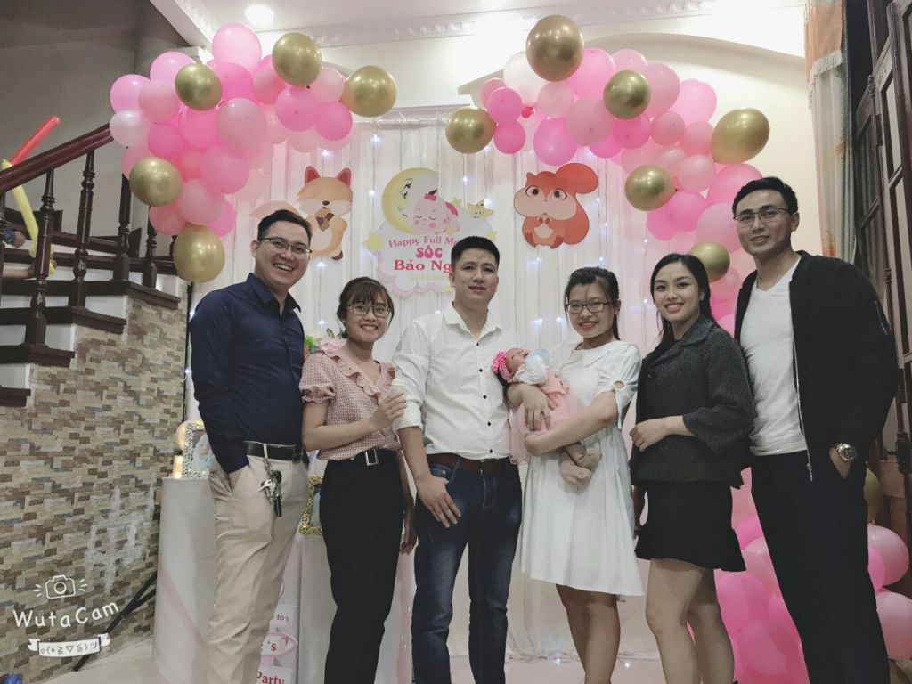 Trang trí tiệc Đầy tháng Bảo Ngọc