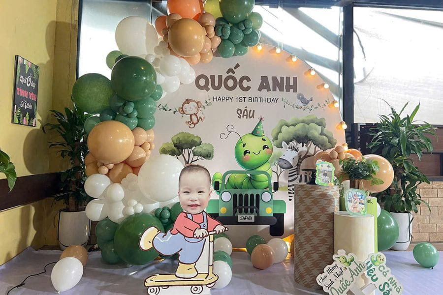 Trang tr&iacute; sinh nhật Quốc Anh 2tr6